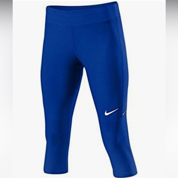 Nike Pants - NIKE DRI-FIT Running Capri Royal Blue Size XS NEW